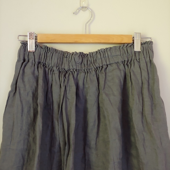 Muji Linen Skirt Grey Size Medium - Picture 7 of 10